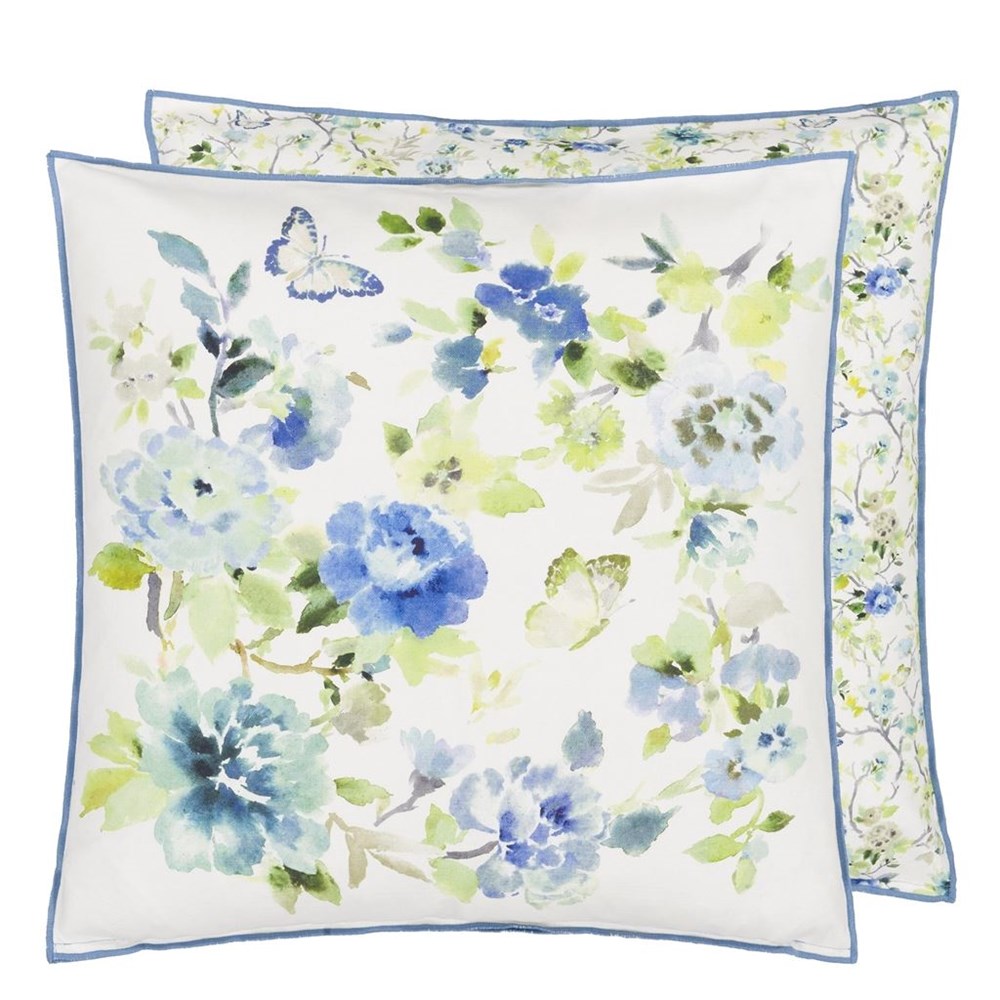 Fiore D acqua Cushion by Designers Guild in Delft Blue